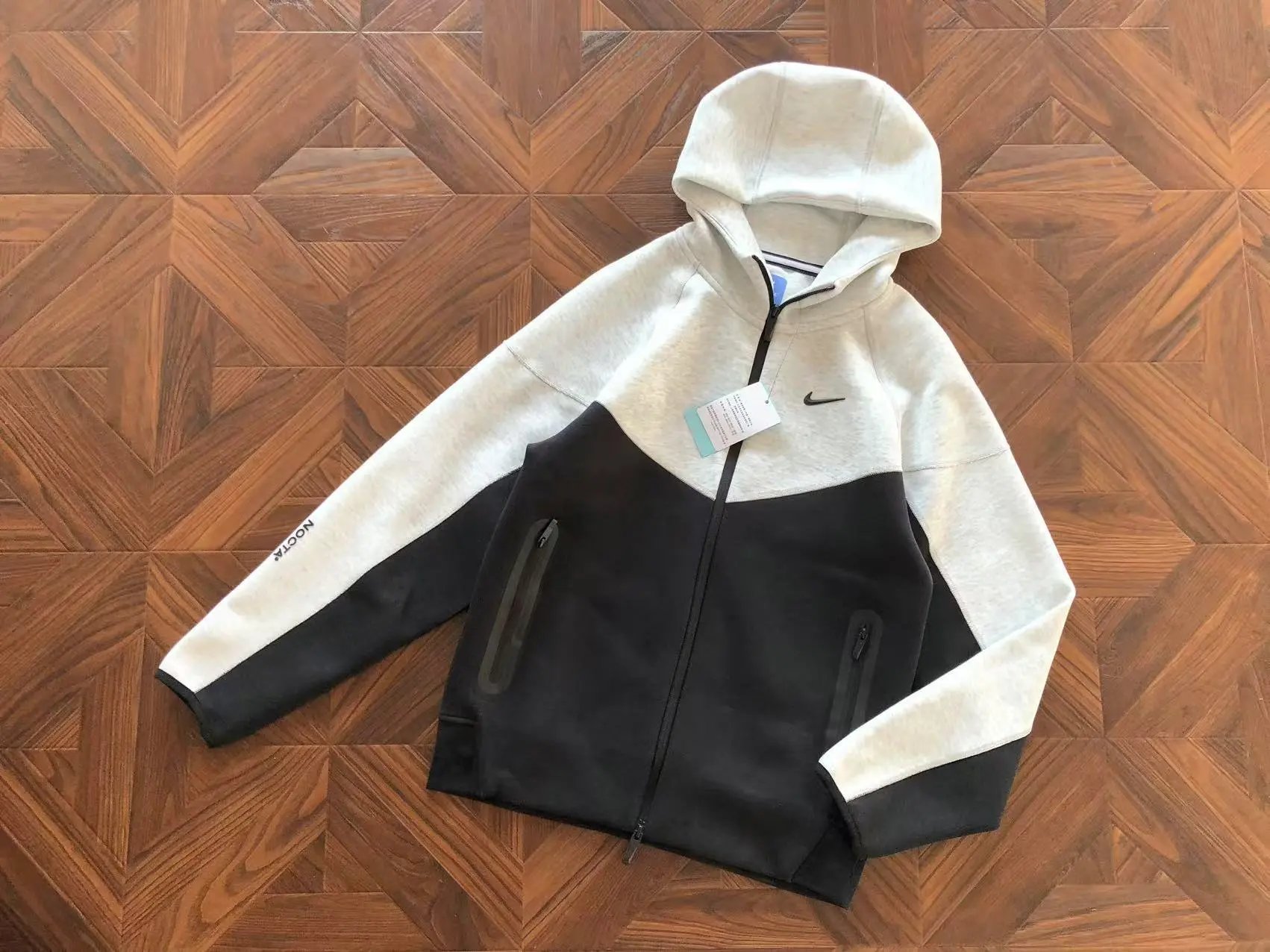 4 Black and Light Gray Hoodie 8454