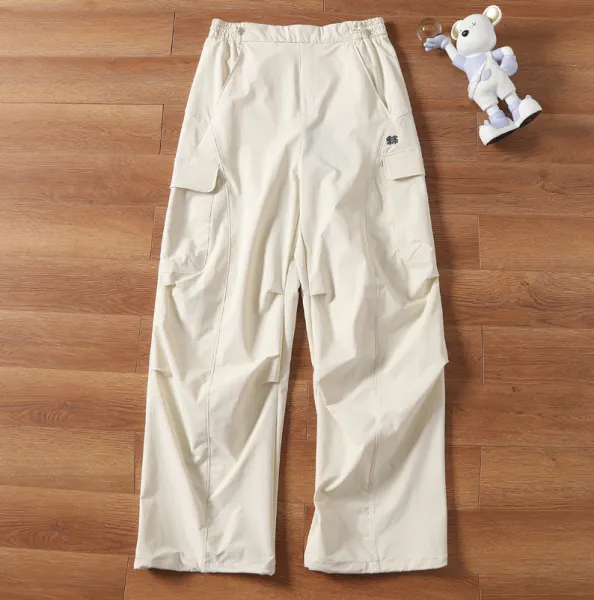 Design Cargo Pants Beige Utility Pants - 4