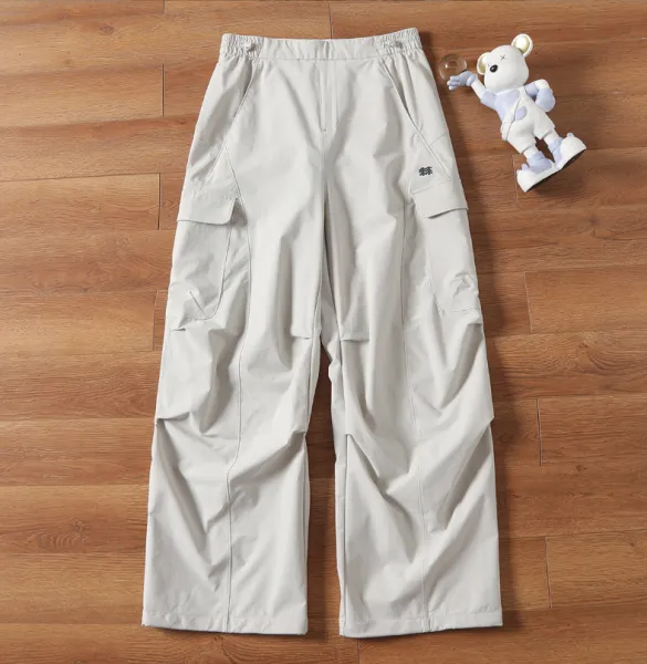 Design Cargo Pants Beige Utility Pants - 2