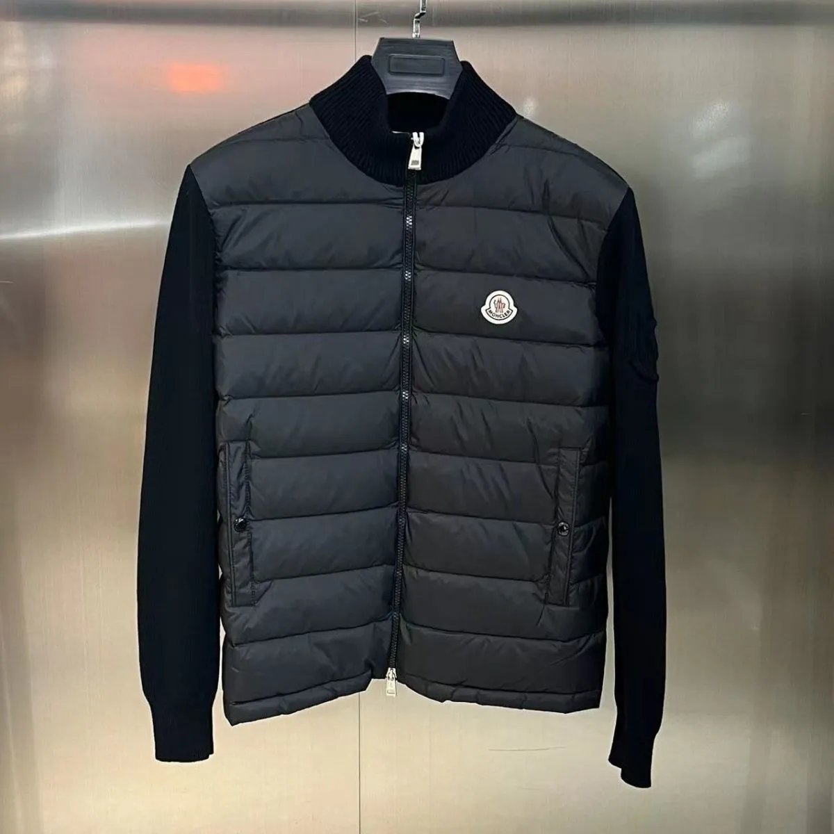 Moncler Down Jackets Quilted jacket — Zip-up cardigan 2-Black
