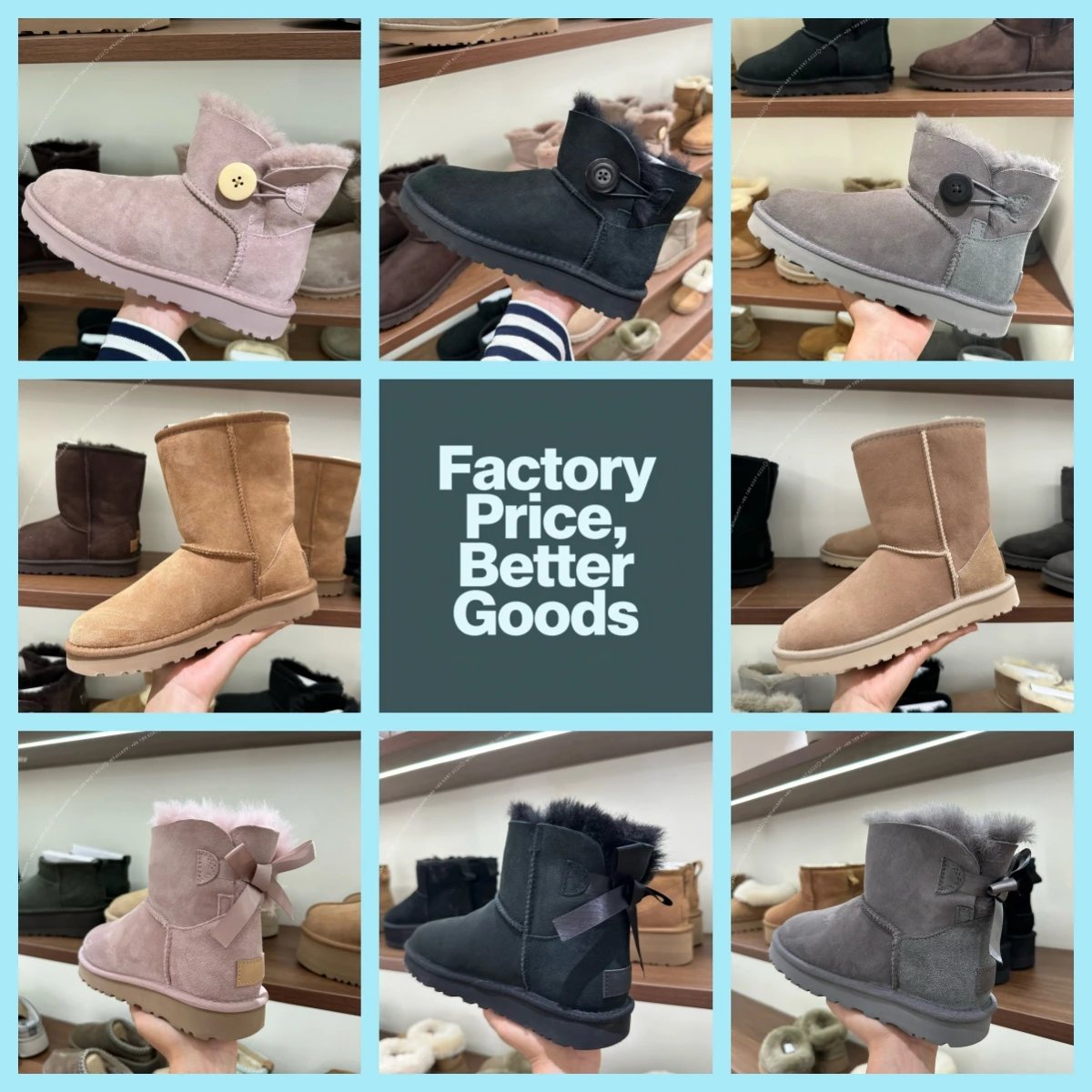 UGG Mini Bailey Button Shearling Boots