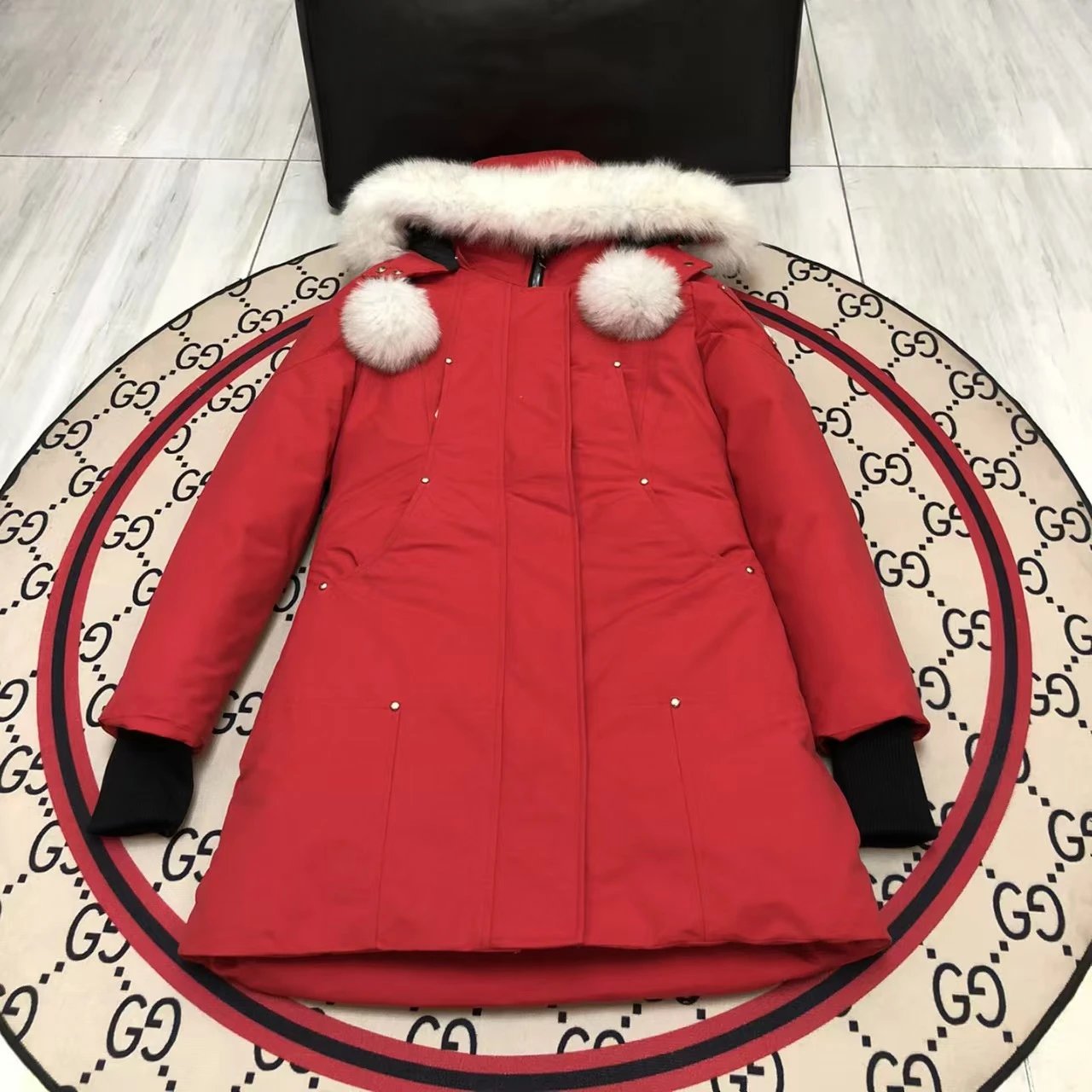 长款-红色-白毛领-A3款