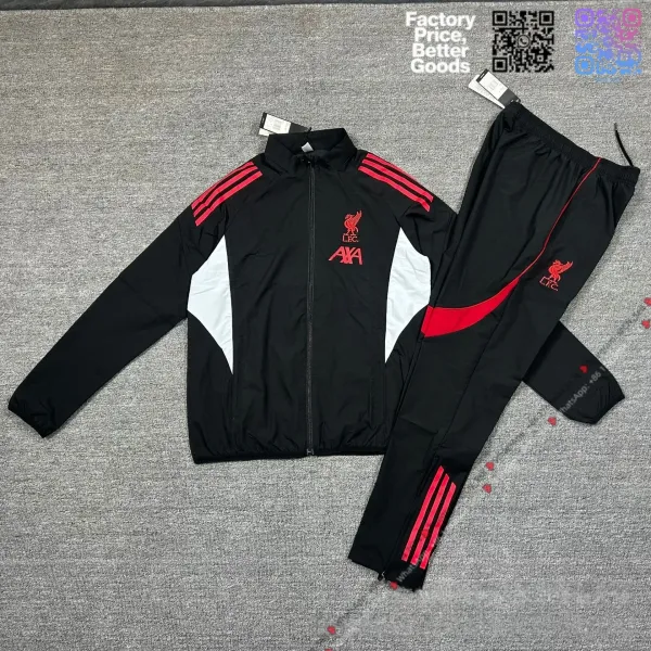 Liverpool FC x Adidas Tracksuit Black Red White - 1
