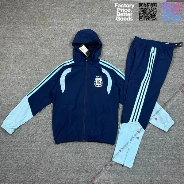 AFA Argentina National Team Training Tracksuit Navy and Light Blue - 1