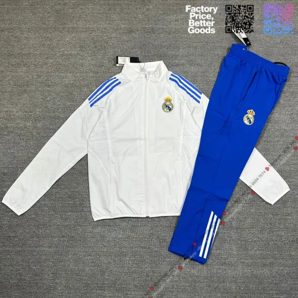 Real Madrid x Adidas Tracksuit White / Blue - 1
