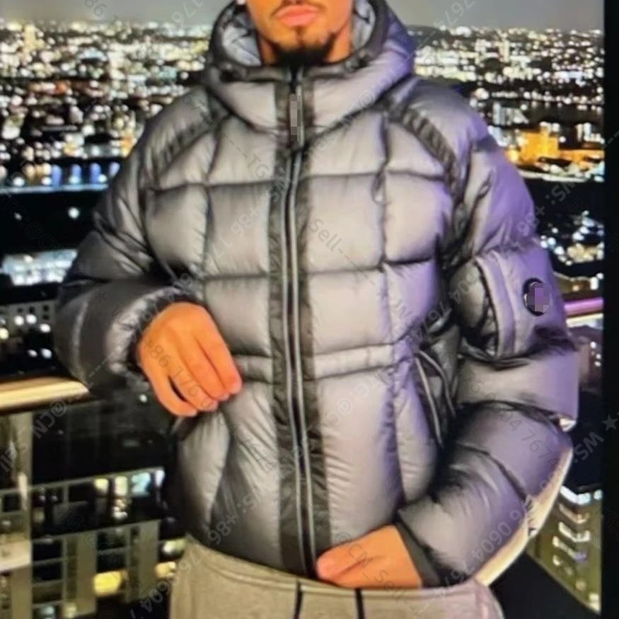Grey blue down jacket