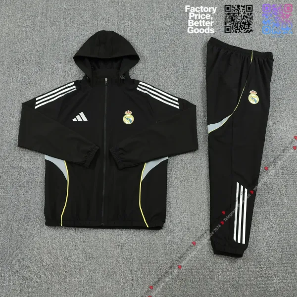 Adidas Real Madrid Training Tracksuit Black - 1