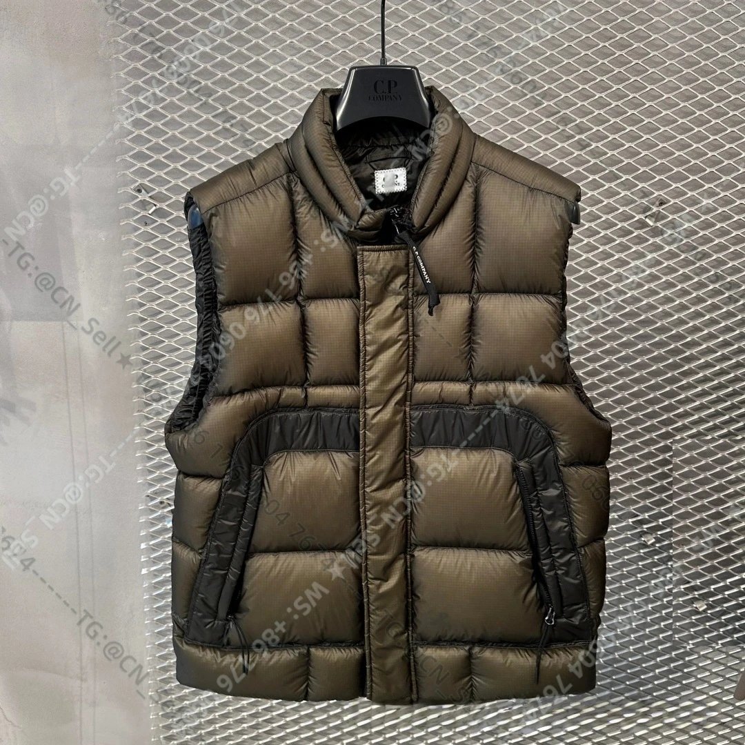Coffee colored vest down jacket