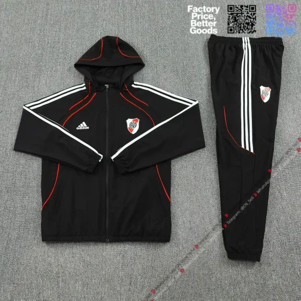 Adidas River Plate Training Tracksuit Black / Red - 1