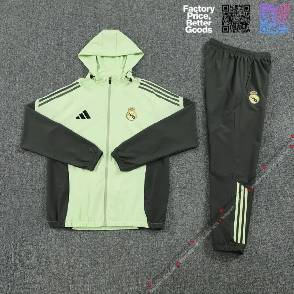 Adidas Real Madrid Training Tracksuit Lime Green / Black - 1