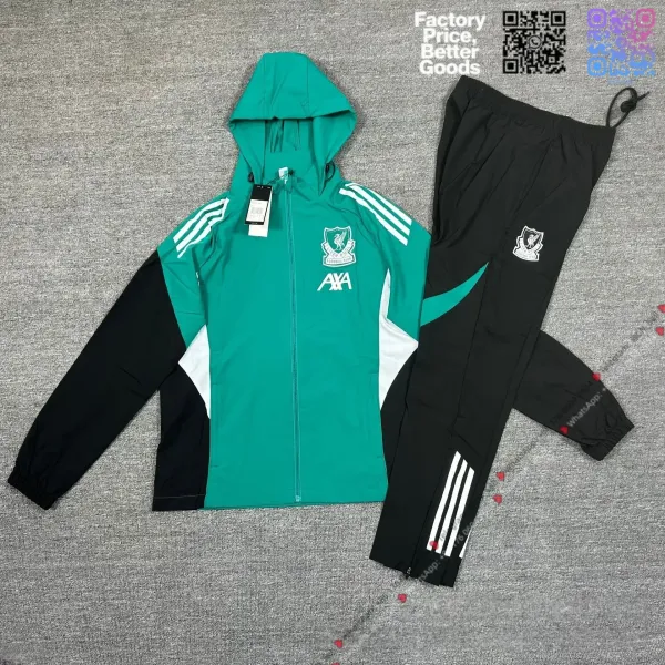 Adidas Liverpool FC Training Tracksuit Green / Black - 1