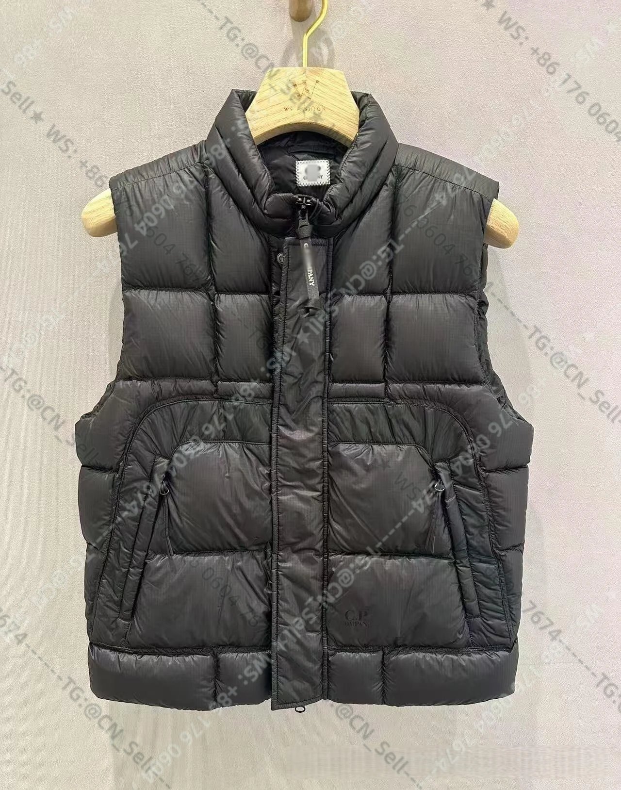 Black vest down jacket