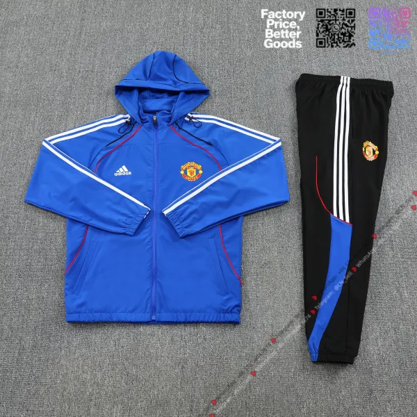 Adidas Manchester United Training Tracksuit Blue / Black - 1