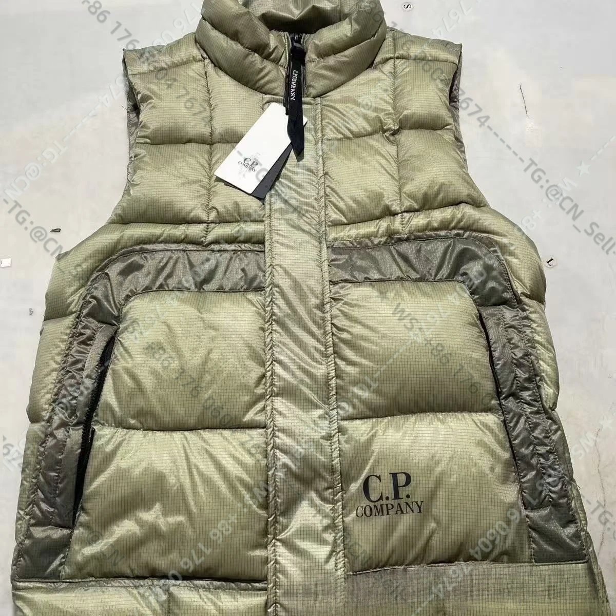 Light green down vest