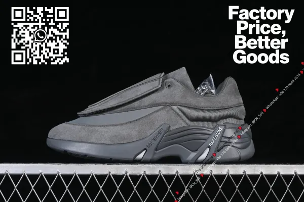 Design Raf Simons Ozweego Gray Suede Sneakers Chunky Sneakers - 1