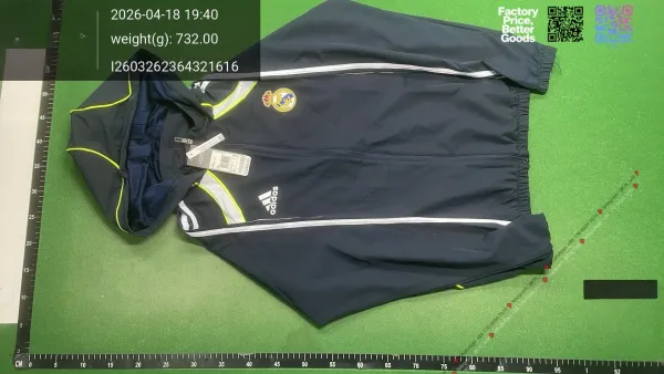FC Barcelona Windbreaker Jacket Black with Royal Blue Panels Outerwear - 20