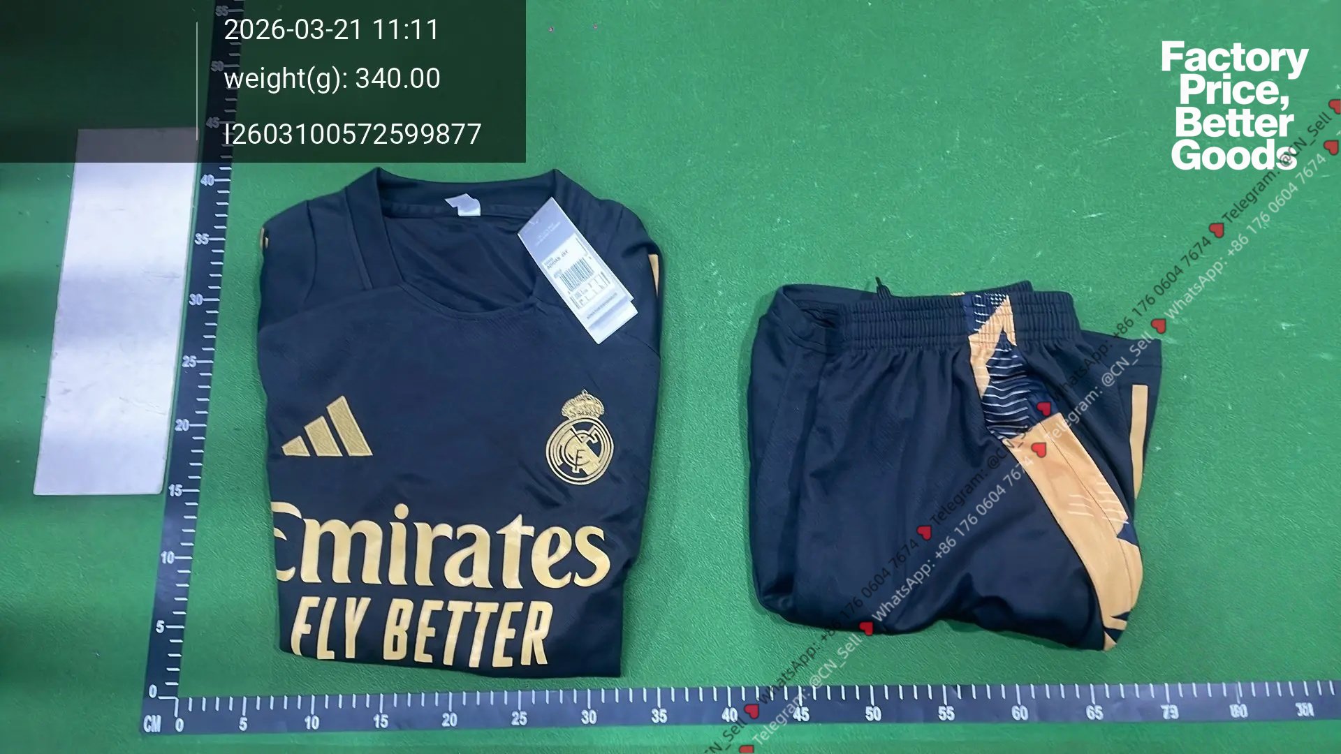 24/25 Short Sleeve Real Madrid Black Gold