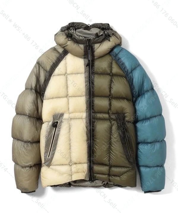 New sunglasses color blocked down jacket