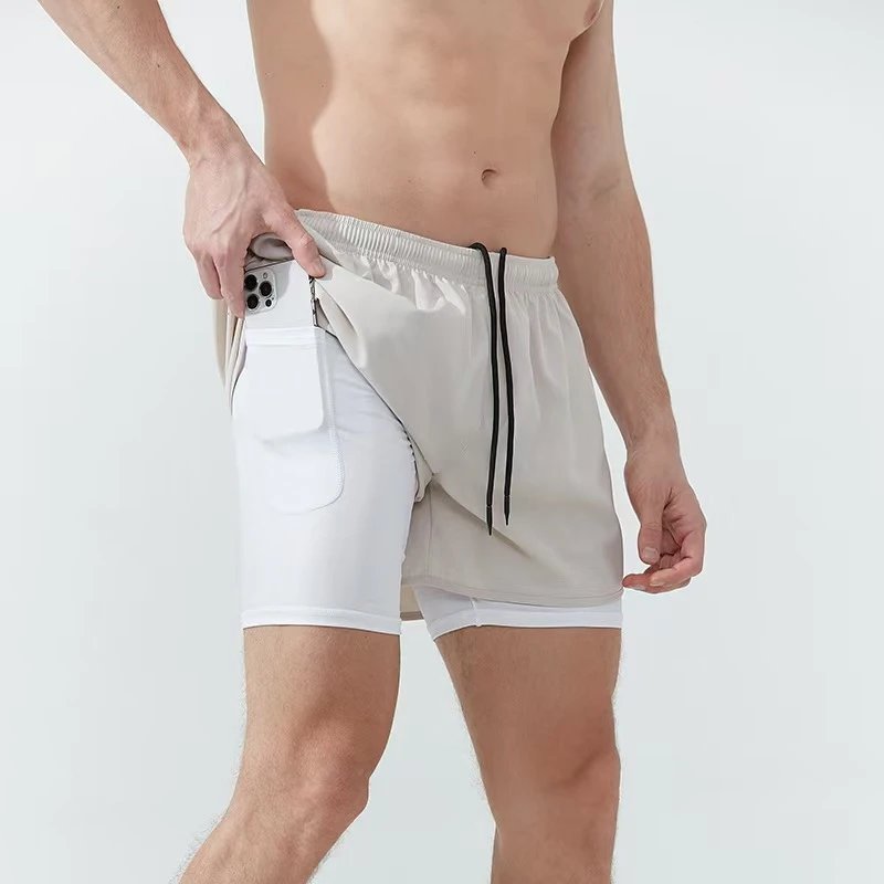Design Running Shorts with Phone Pocket in Charcoal Gray - 16
