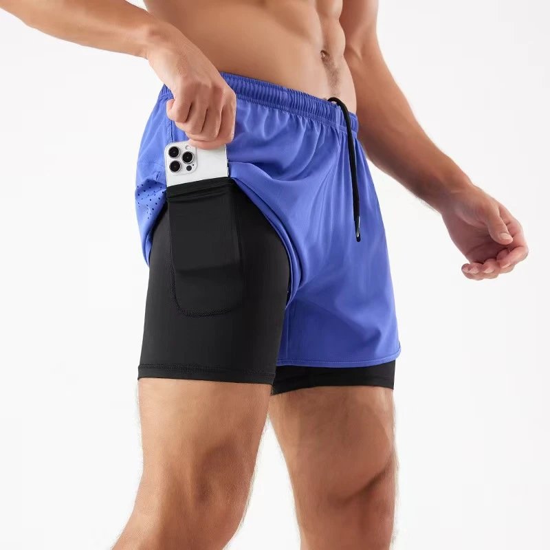 Design Running Shorts with Phone Pocket in Charcoal Gray - 13
