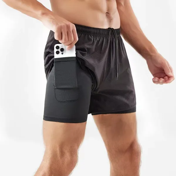 Design Running Shorts with Phone Pocket Black - 1