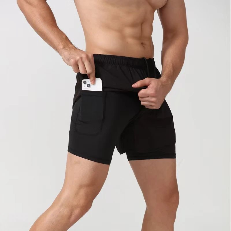 Design Running Shorts with Phone Pocket in Charcoal Gray - 17