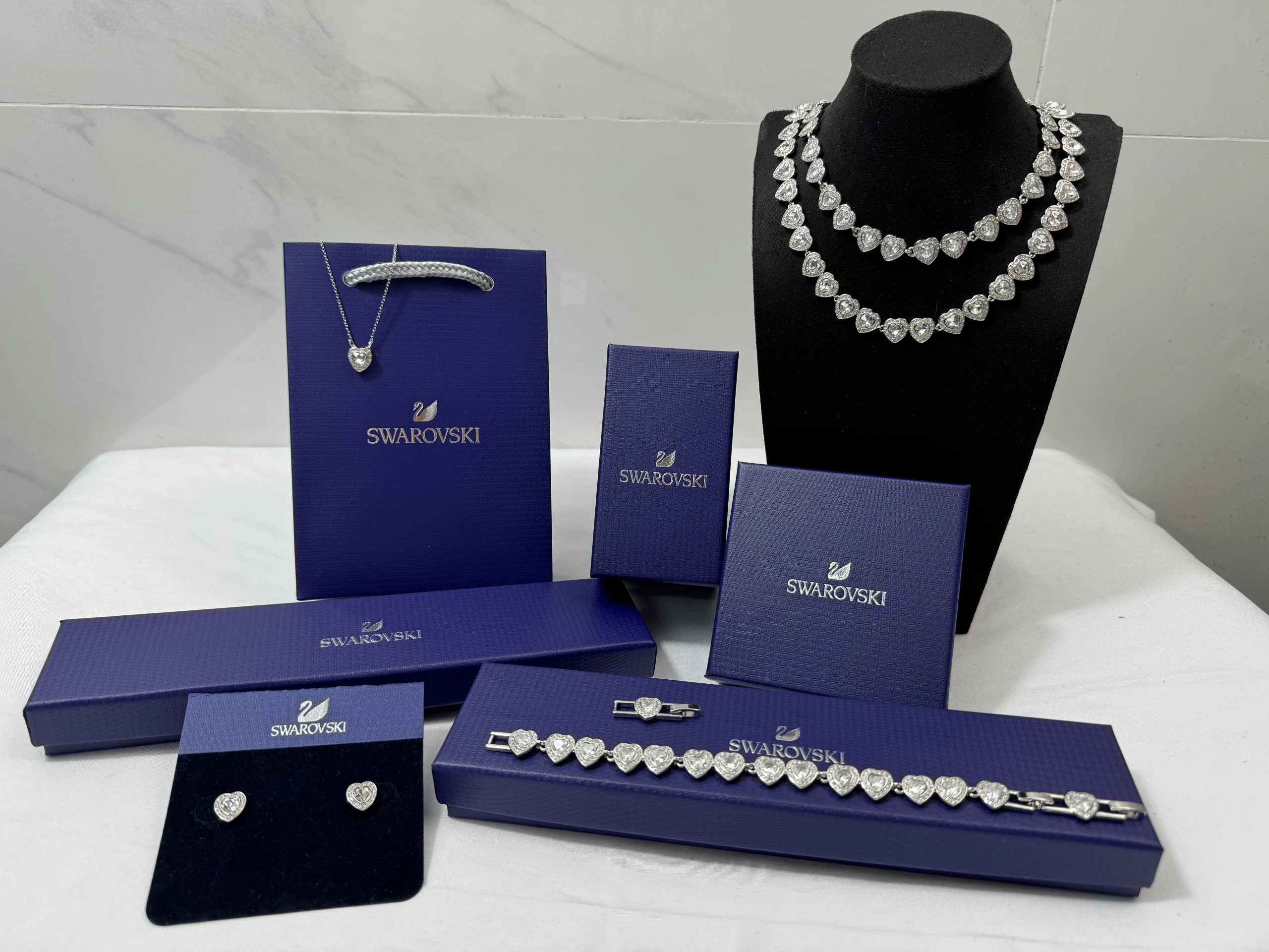 swaovski新款心形满钻项链锁骨链奢华时尚