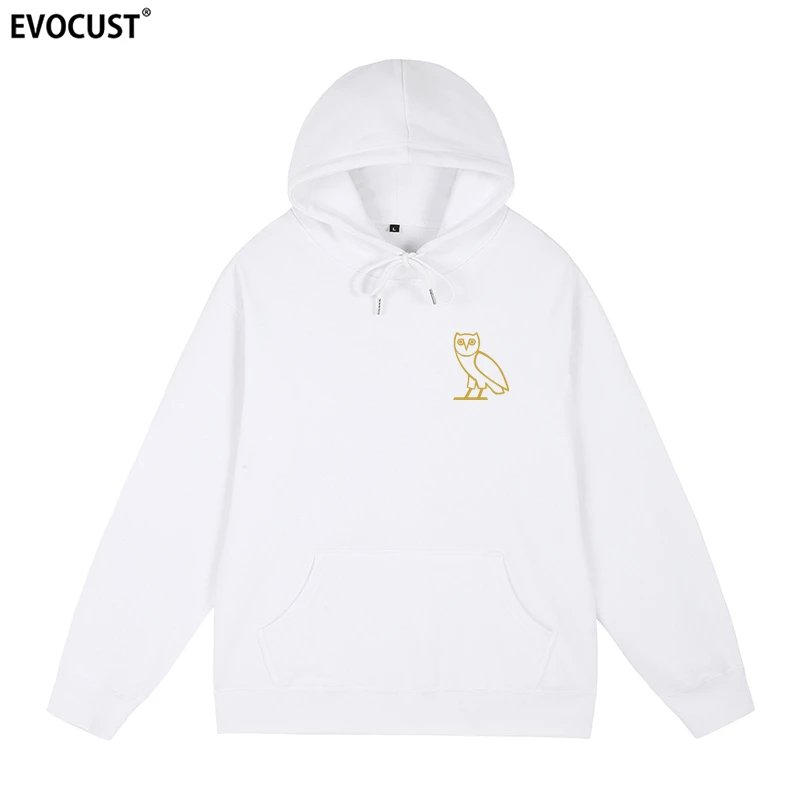 Owl hooded Sweatshirt Drake male duck with bronzing small logo hoodie OVO album CLB hip hop rapP-E