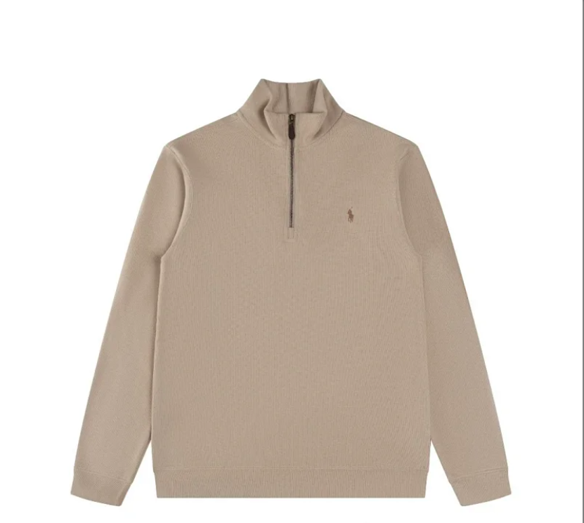 Ralph Lauren Half-Zip Knit Sweater Blue - Gallery Image 10 - Detailed View