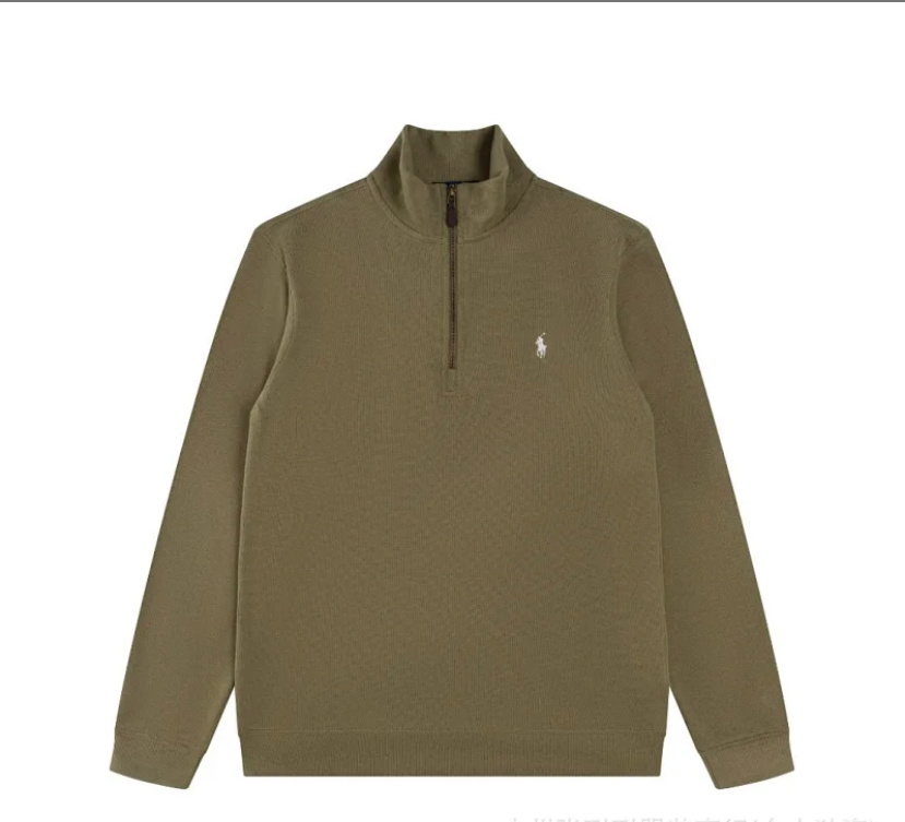 Ralph Lauren Half-Zip Knit Sweater Blue - Gallery Image 8 - Detailed View