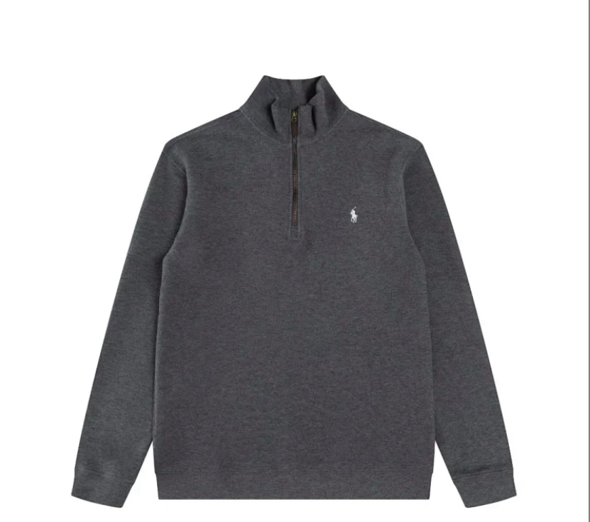 Ralph Lauren Half-Zip Knit Sweater Blue - Gallery Image 12 - Detailed View