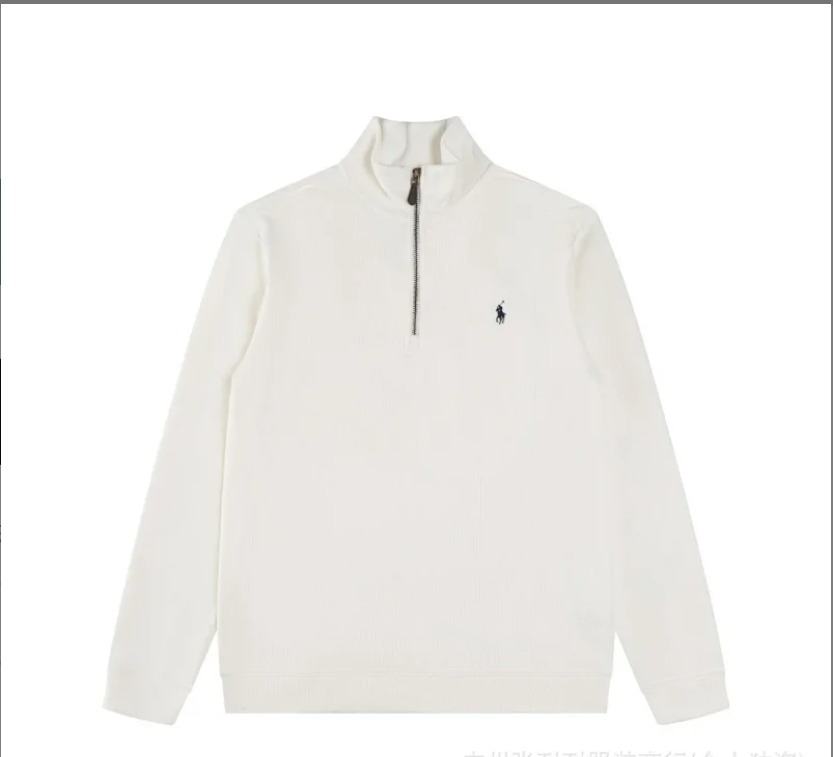 Ralph Lauren Half-Zip Knit Sweater Blue - Gallery Image 4 - Detailed View