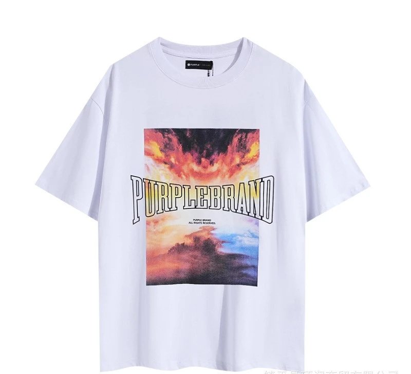 Purple Graphic Streetwear Tee Black - Gallery Image 6 - Detailed View