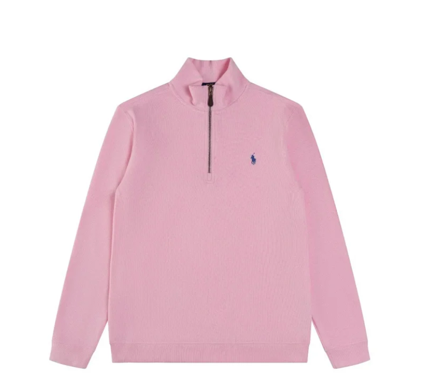 Ralph Lauren Half-Zip Knit Sweater Blue - Gallery Image 6 - Detailed View