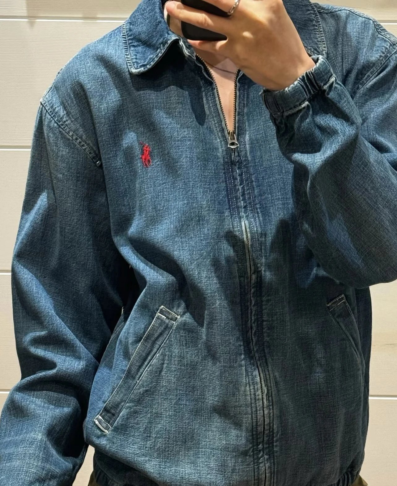 Ralph Lauren Embroidery Denim Jacket Blue - Gallery Image 4 - Detailed View