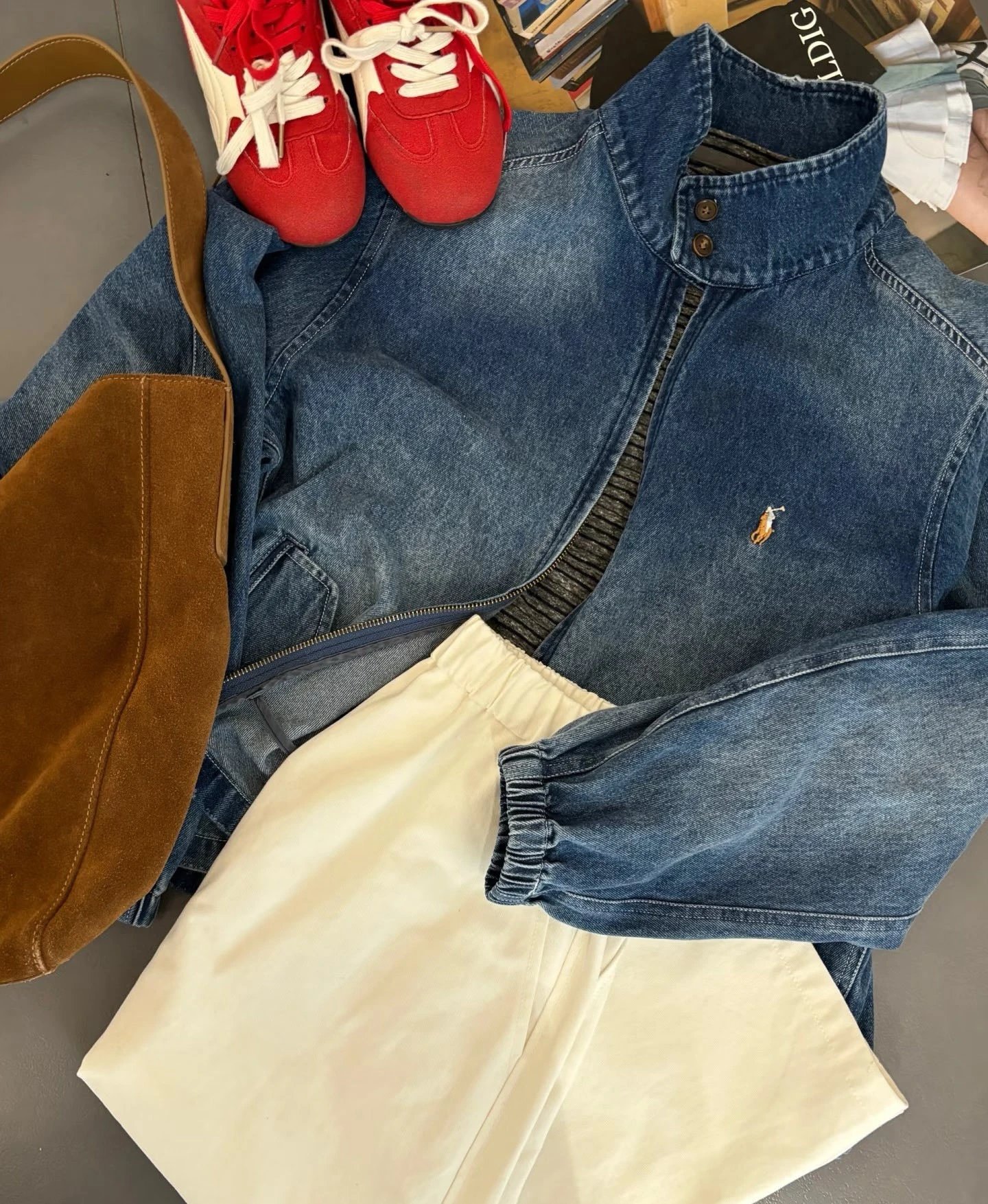 Ralph Lauren Embroidery Denim Jacket Blue - Gallery Image 7 - Detailed View