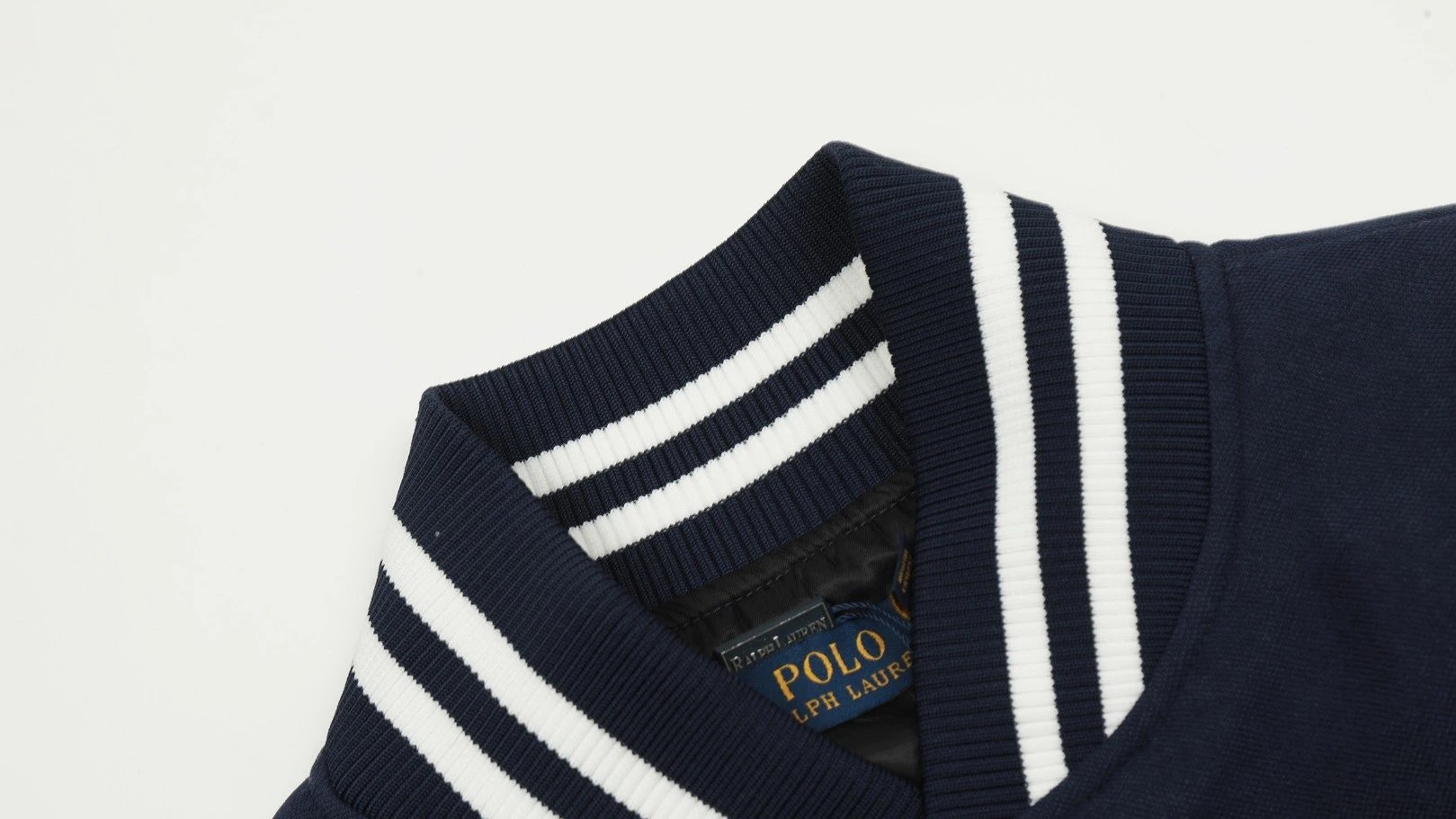 Ralph Lauren Varsity Jacket Navy - Gallery Image 4 - Detailed View
