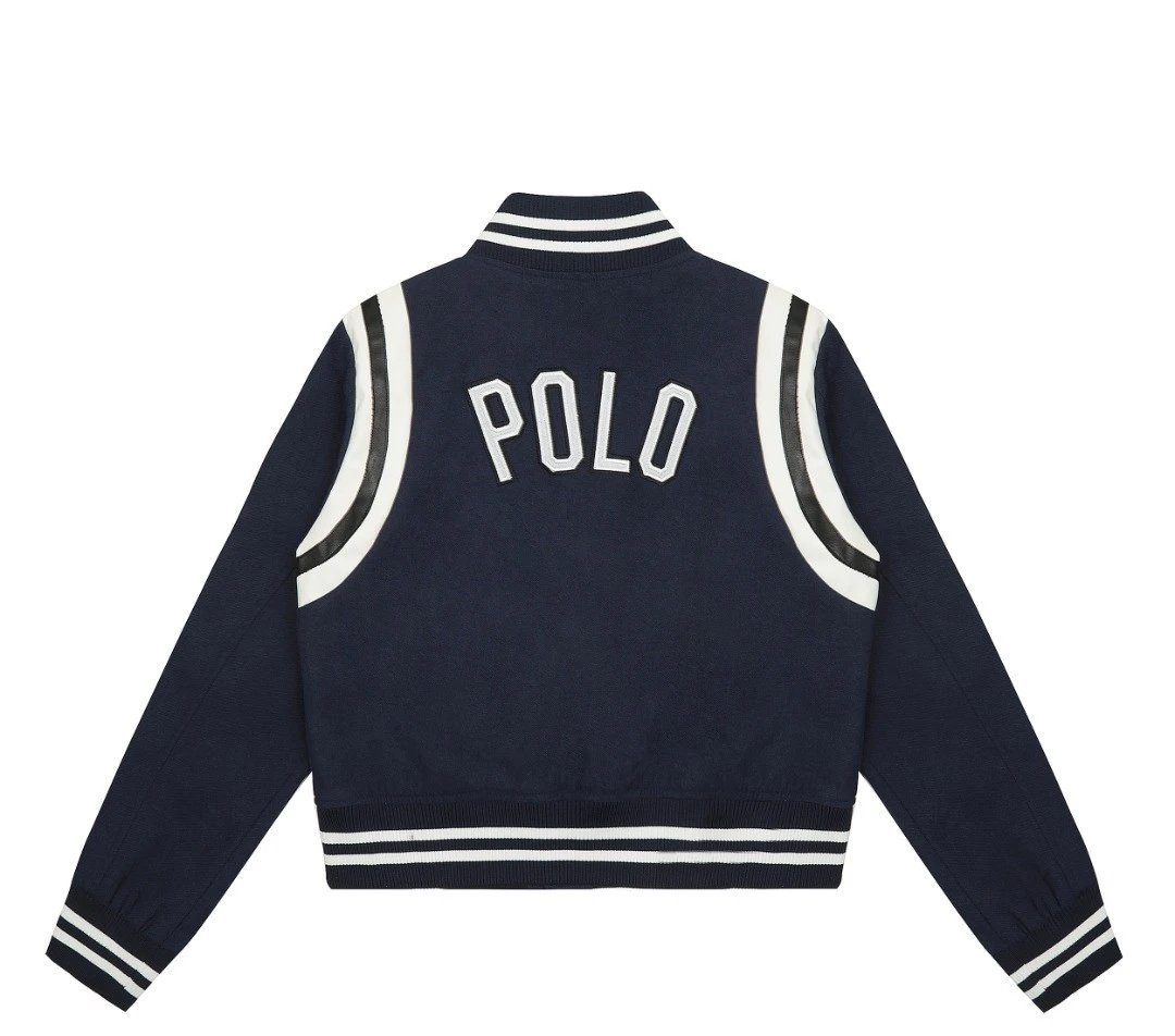 Ralph Lauren Varsity Jacket Navy - Gallery Image 3 - Detailed View