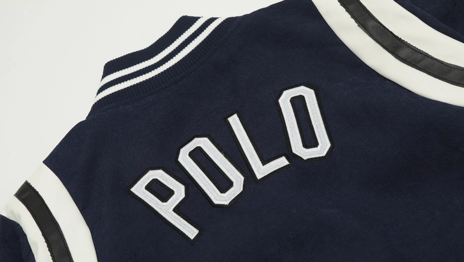 Ralph Lauren Varsity Jacket Navy - Gallery Image 5 - Detailed View