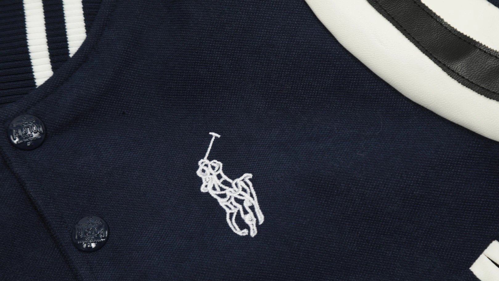 Ralph Lauren Varsity Jacket Navy - Gallery Image 6 - Detailed View