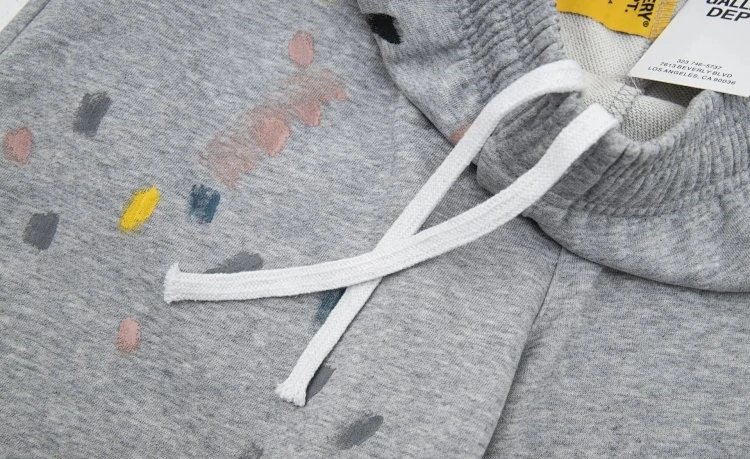 Gallery Dept Paint Shorts Grey - Gallery Image 4 - Detailed View