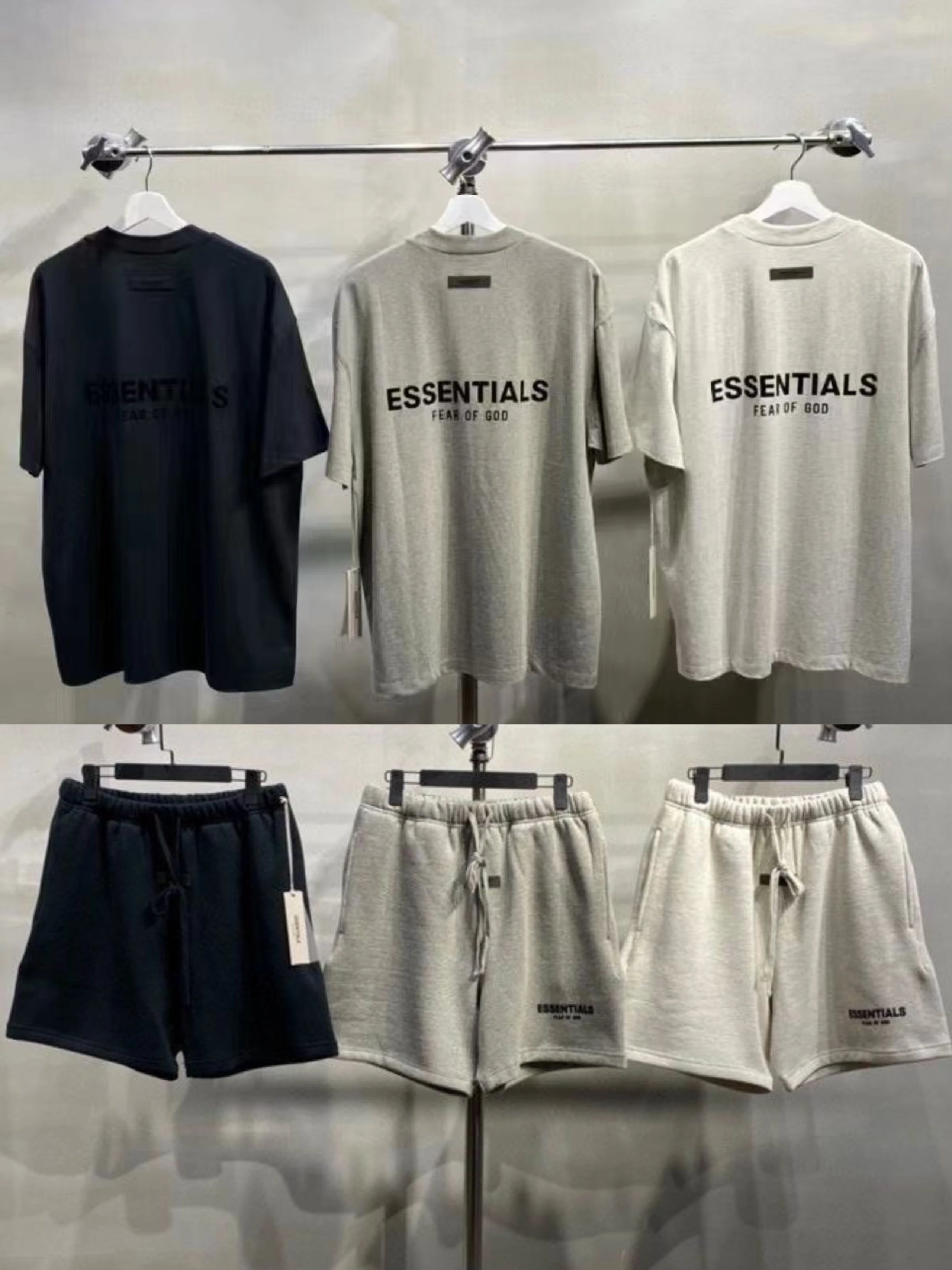 Season 8 Letter Print Heavyweight Fleece Casual Shorts with Flocking