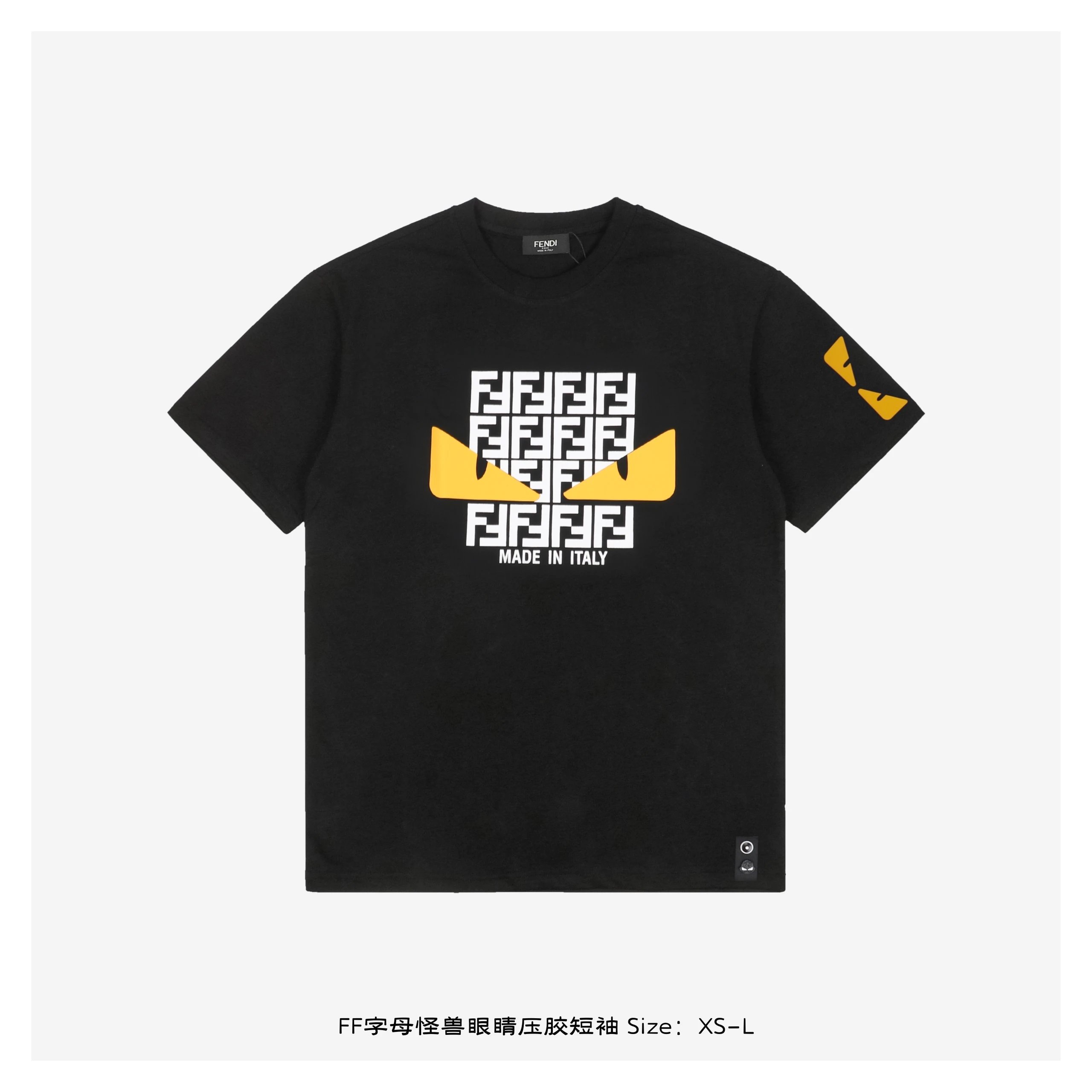 Fendi T-Shirts FF Logo Monster Eyes Graphic Short-Sleeve T-Shirt image 1
