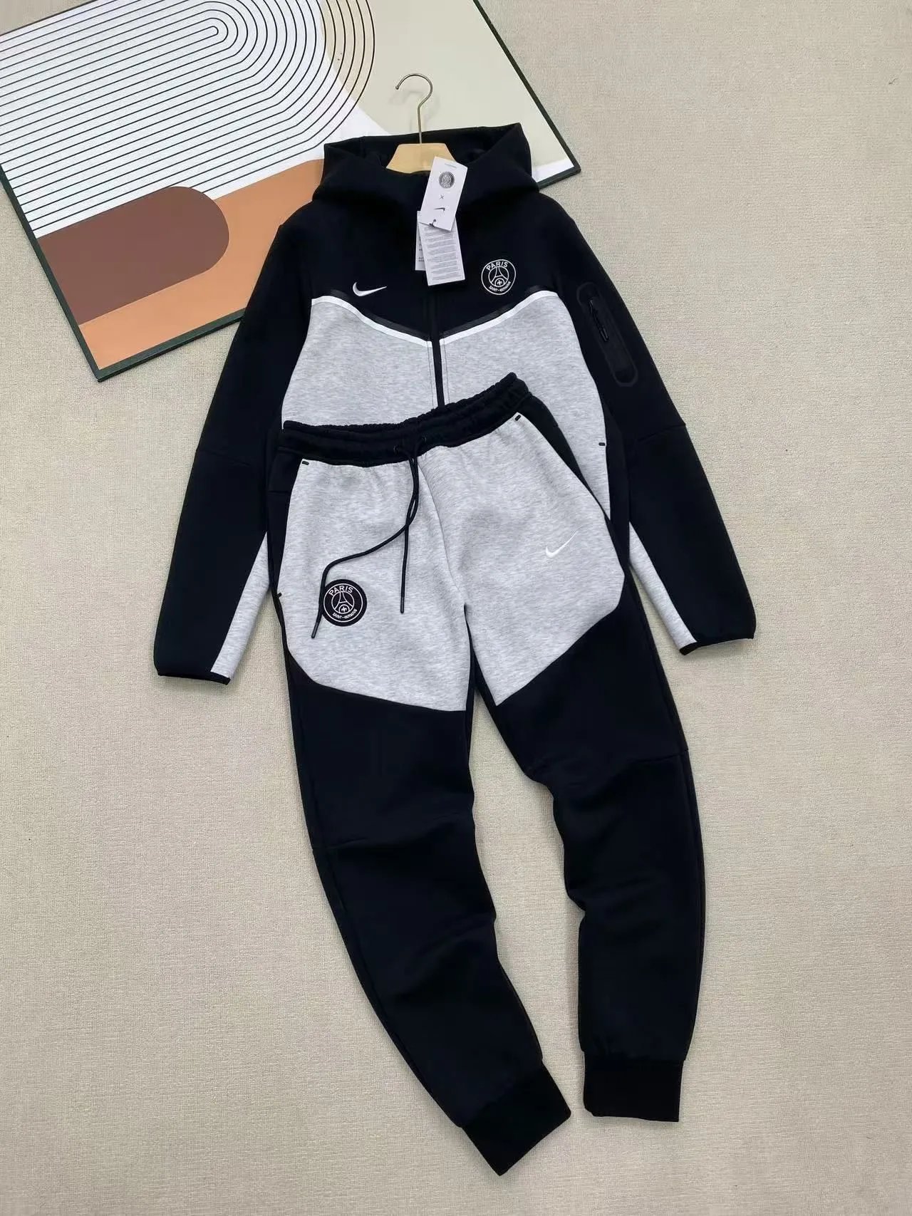 Nike PSG Tracksuit Black Grey