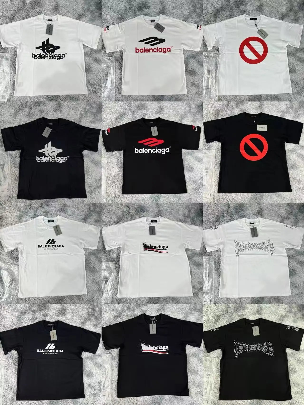 Balenciaga Activewear Logo T-Shirts