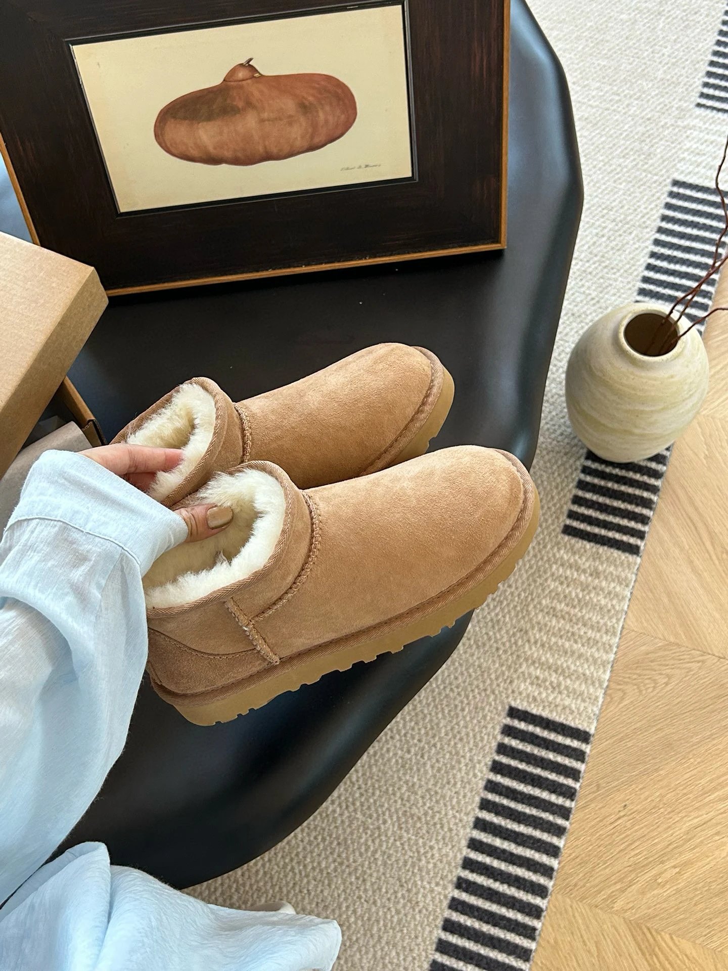 Ugg Classic Ultra Mini Suede Boots Chestnut