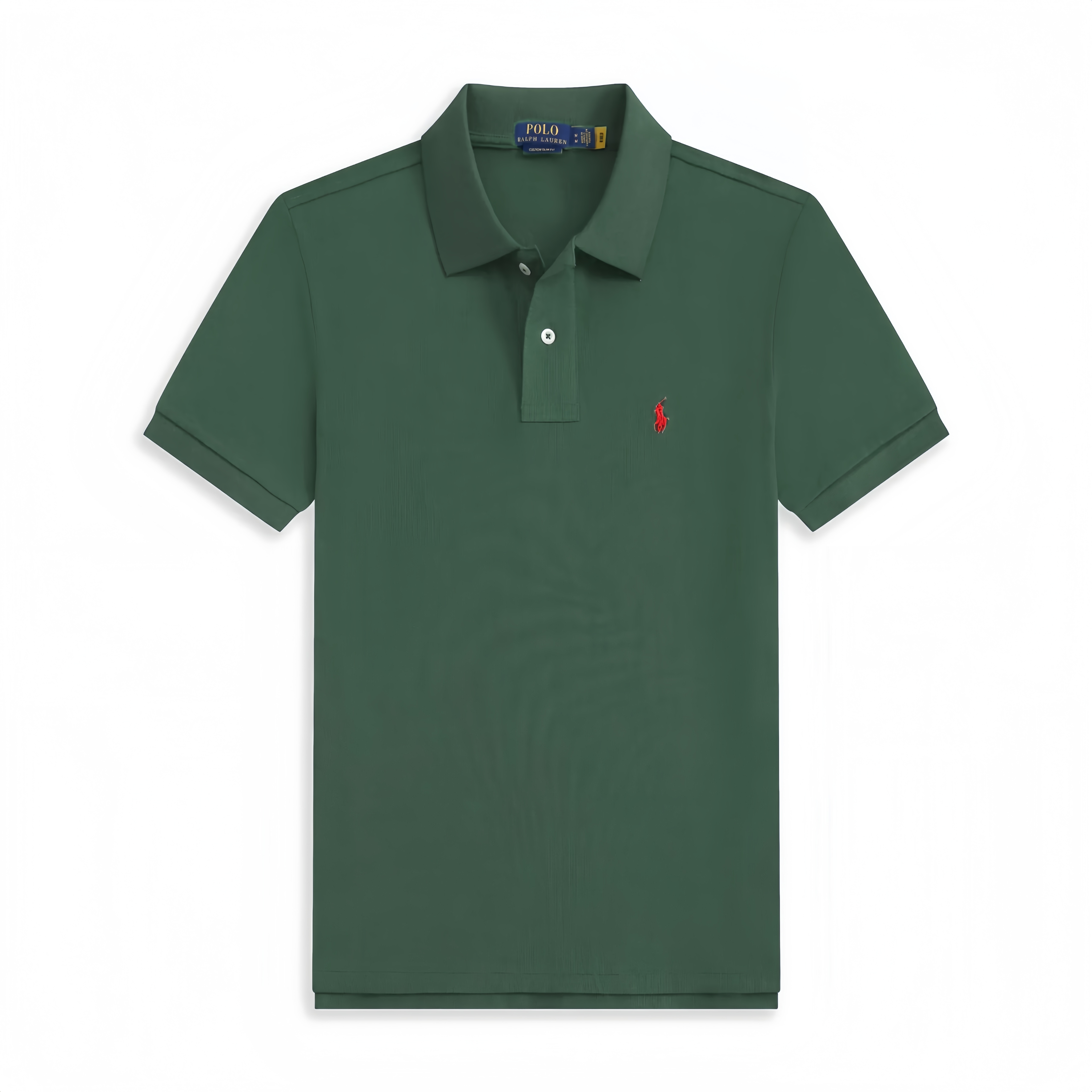 Dark Green with Red Logo