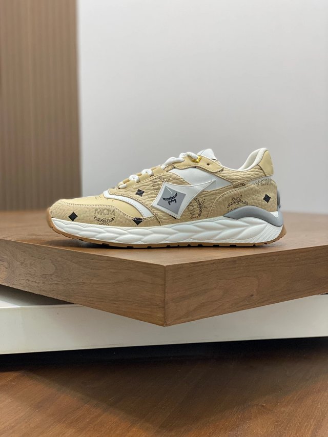 MCM MCM Lago Beige Visetos Leather Unisex Sneakers - Buy on Kakobuysheetfind