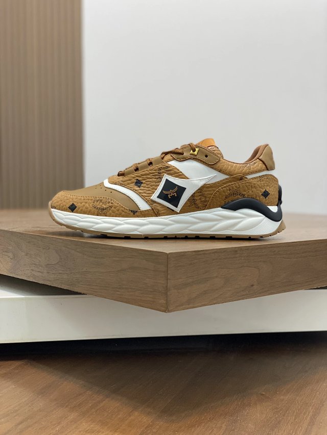 MCM MCM Visetos Brown Luxury Leather Sneakers - Buy on Kakobuysheetfind