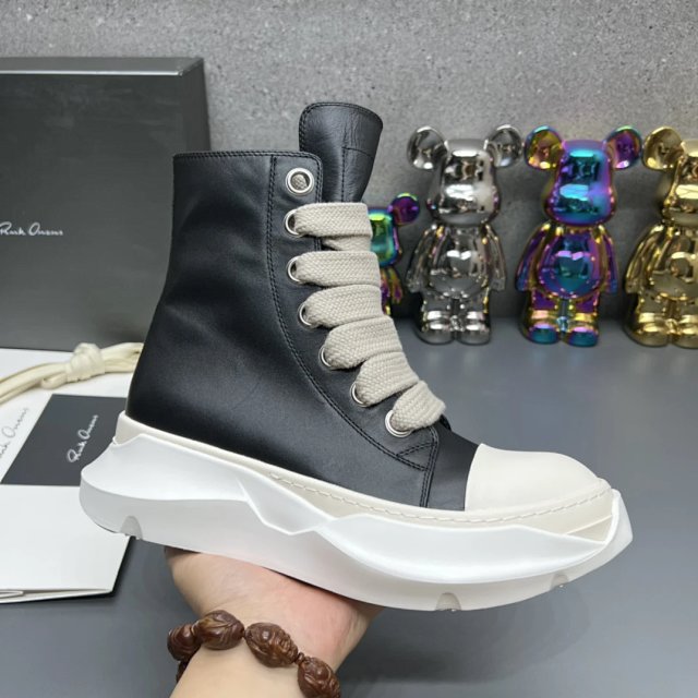 Rick Owens Rick Owens Black White Platform High Top Sneakers - Buy on Kakobuysheetfind